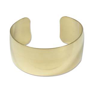 raw brass bracelet cuff dome 28mm | 1pc