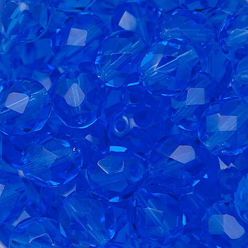 böhmische glasschliffperlen sapphire 8mm | 25st