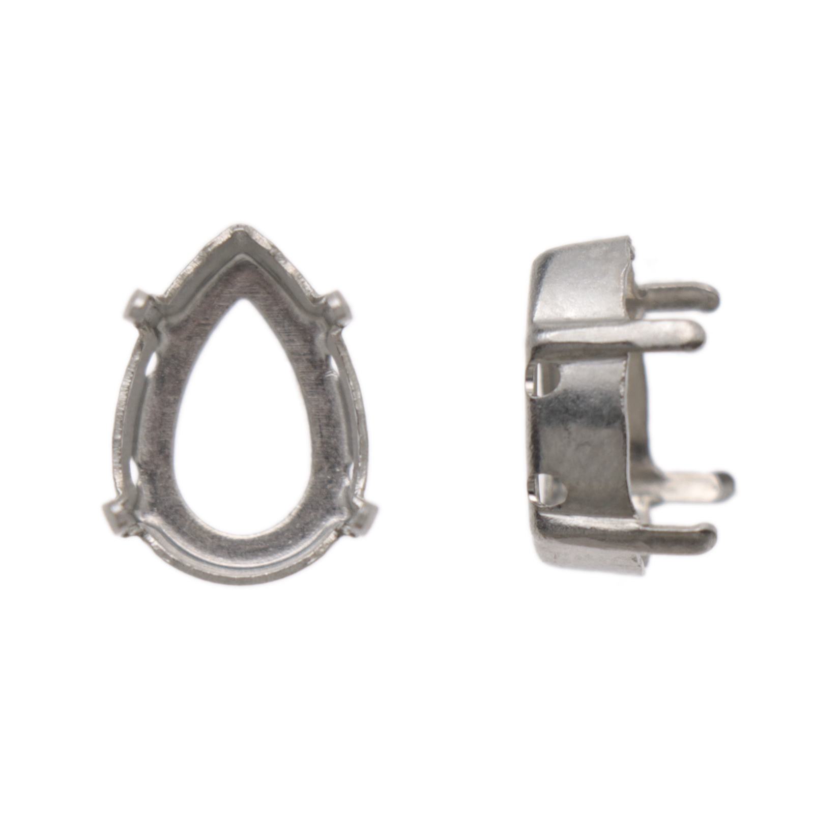 fassung tropfen (4320) 14x10mm rhodium versilbert | 4st