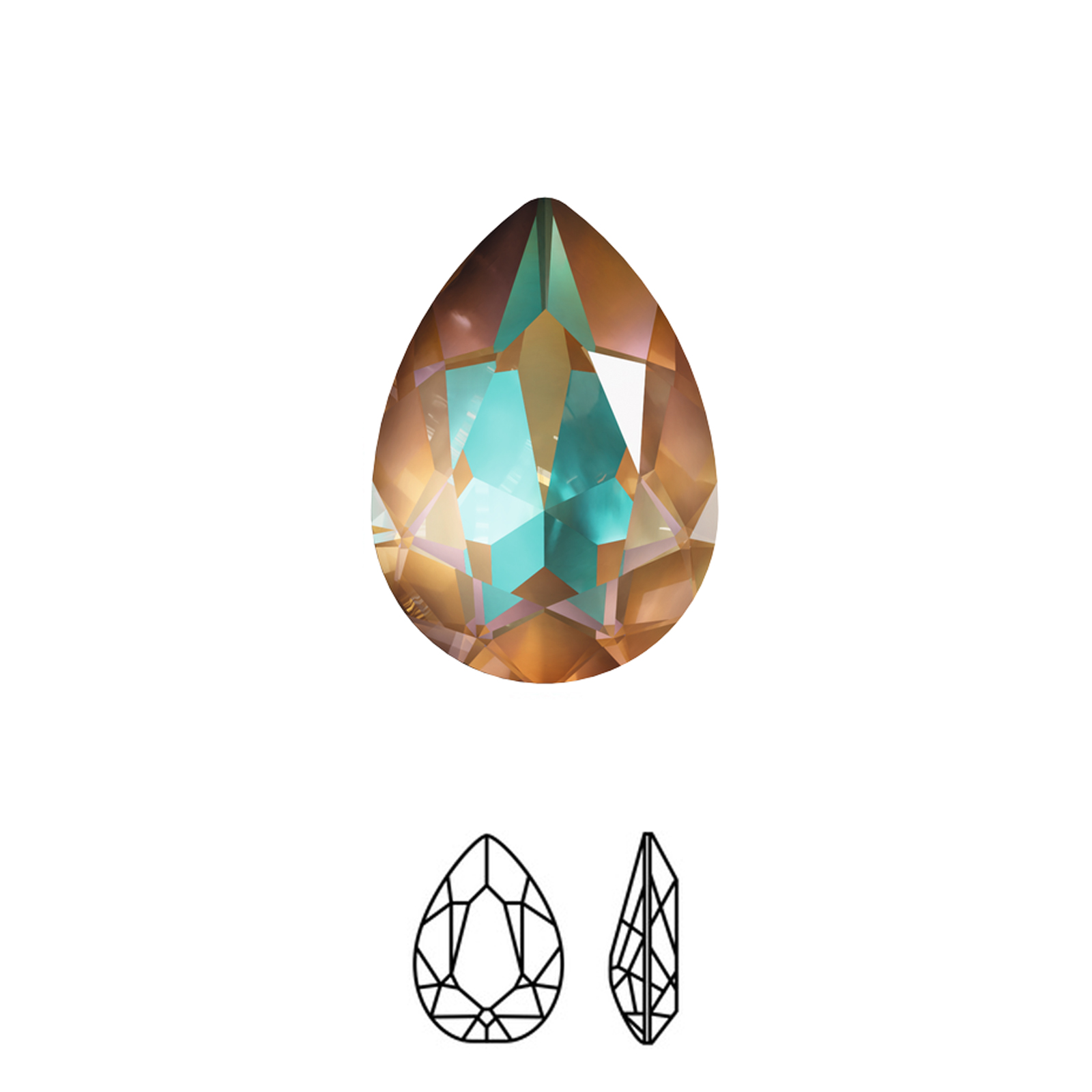 birne (4320) crystal cappuccino delite 14x10mm | 1st