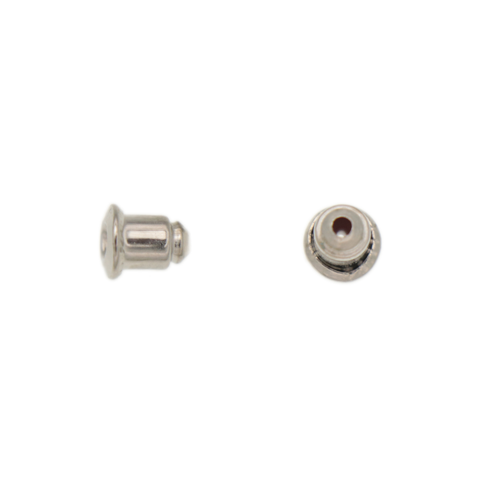 ohrstopper rhodium versilbert 5mm | 25st