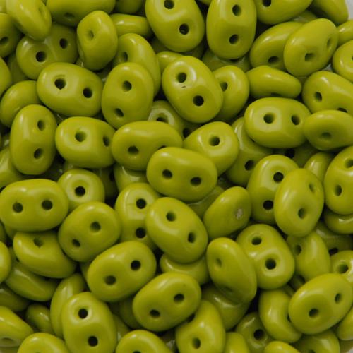 superduo seed beads 5x2,5mm - opaque olivine | 10gr