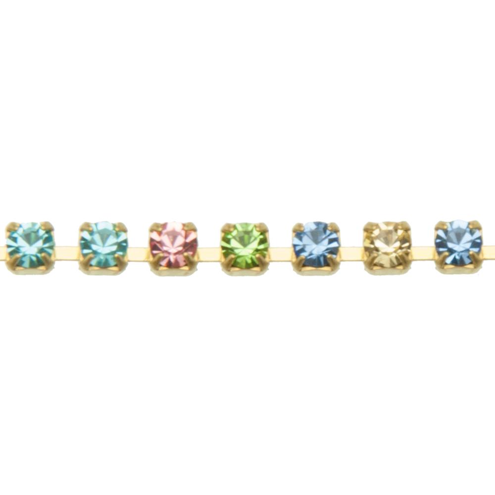 strassketten preciosa pp18 (2,5mm) light multicolor | 20cm