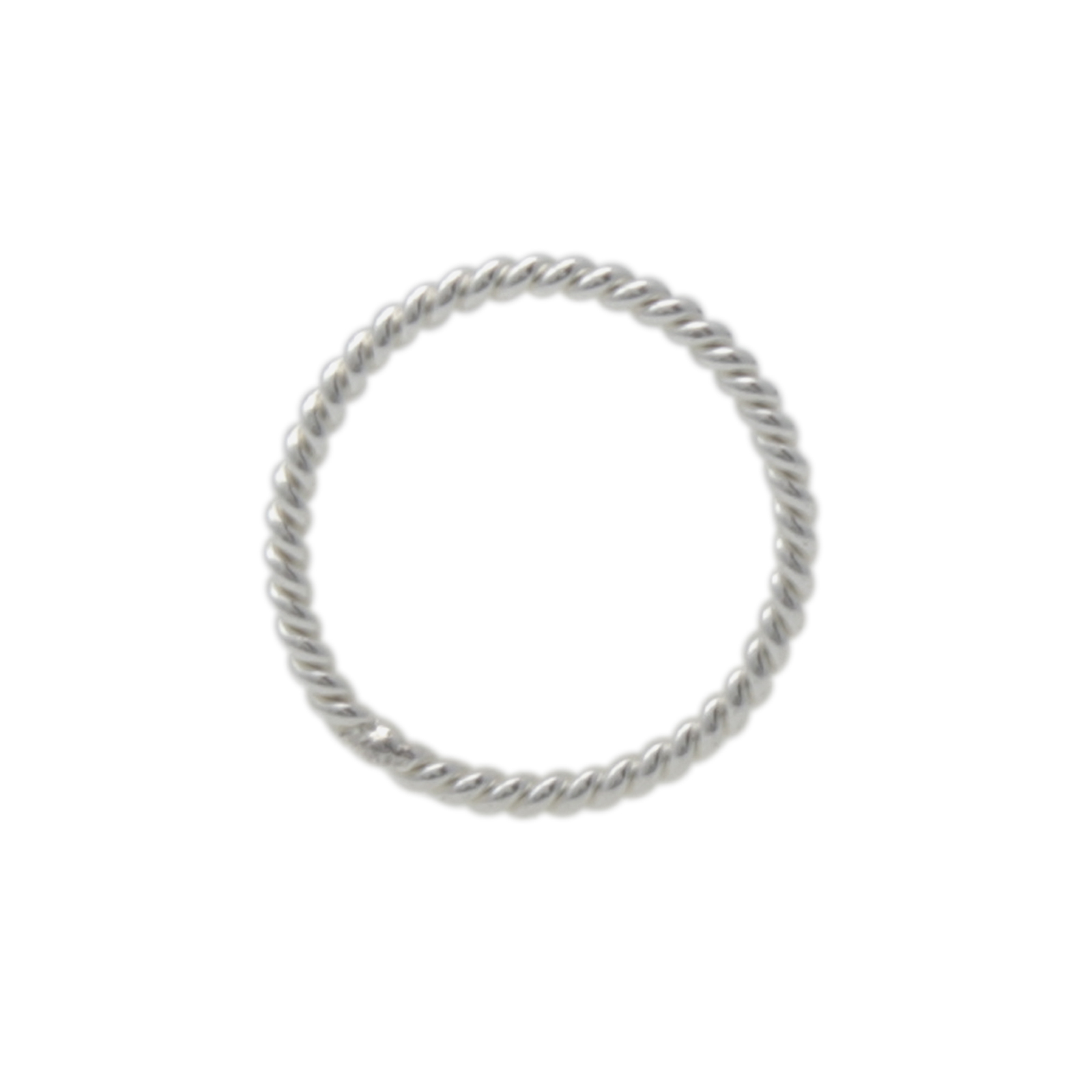 sterling silver closed twisted wire jump ring 10mm - wire 0,8mm | 5pc