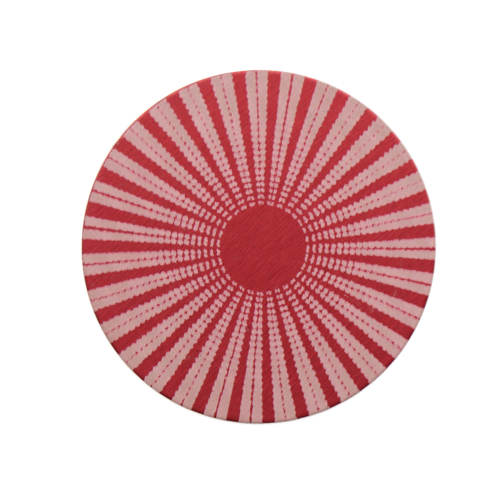 art blanks aluminium fancy red round 25mm - optical ray pattern | 1pc