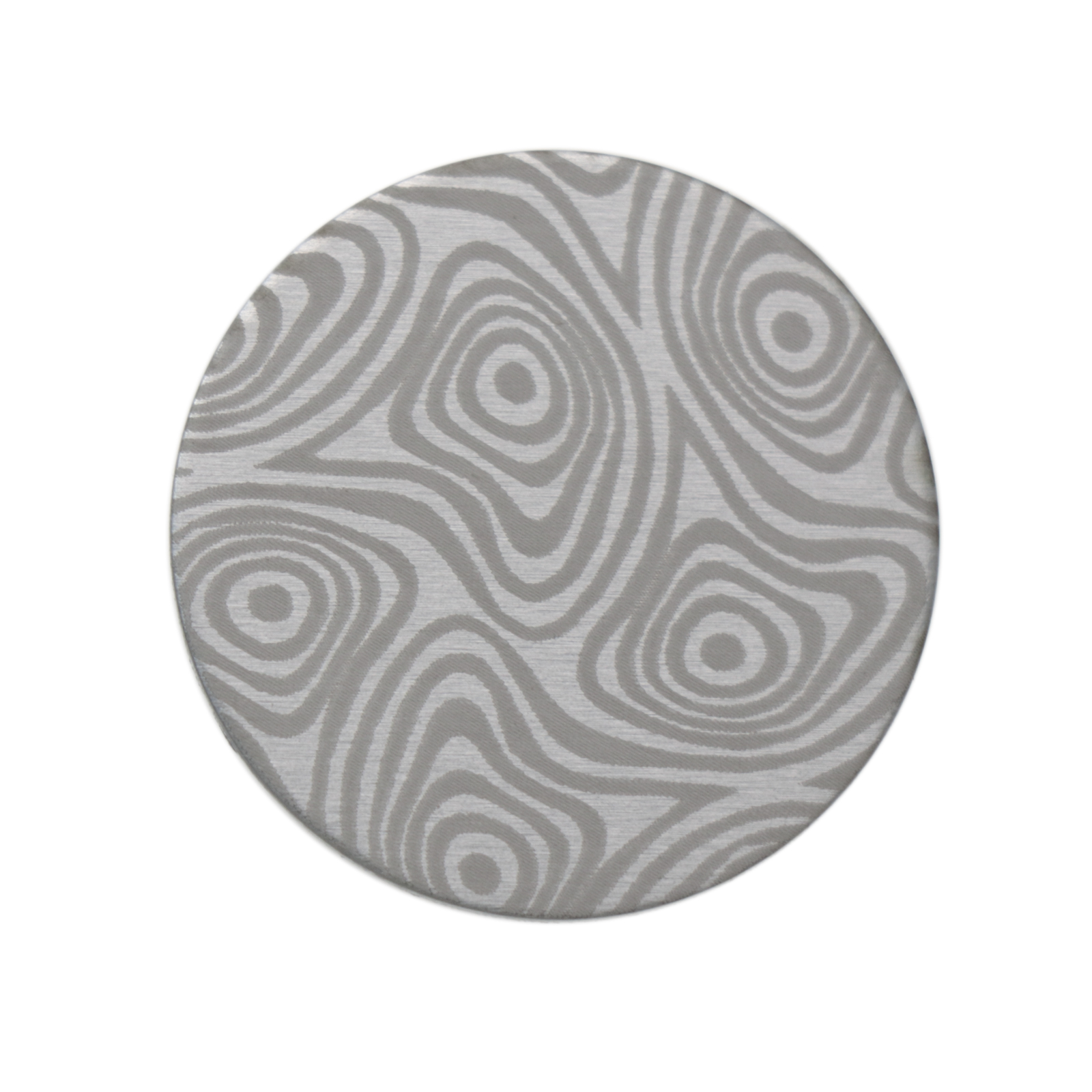 art blanks aluminium fancy silver round 25mm - optical pattern | 1pc