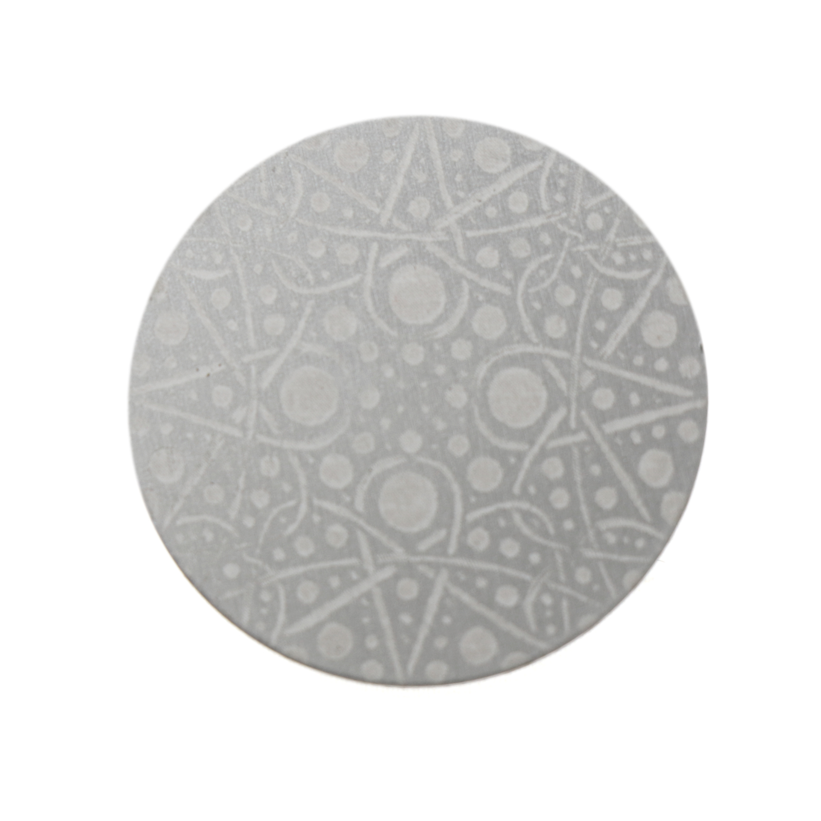 art blanks aluminium fancy silver round 25mm - mandala pattern | 1pc