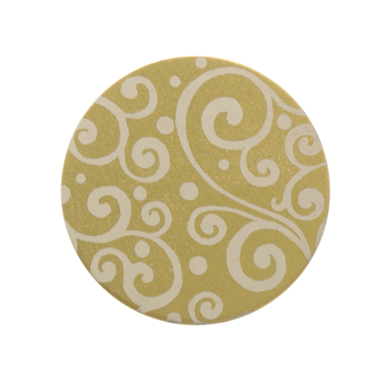 art blanks aluminium fancy gold round 25mm - swirl pattern | 1pc