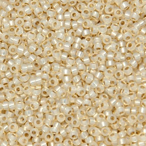 miyuki rocailles 11/0 - dyed cream silver-lined alabaster (577) | 10gr