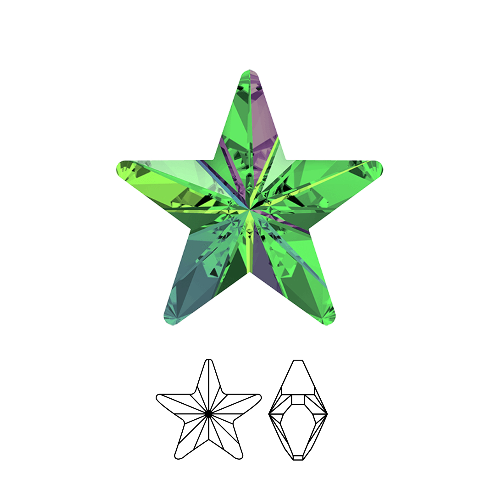 stern (4745) crystal vitrail medium 10mm | 1st