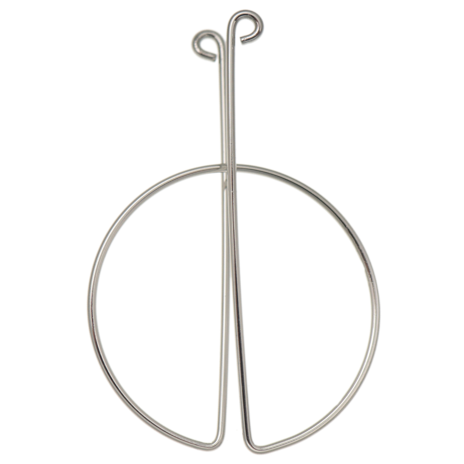 minimal jewelry rhodium silver plated 74x51mm | 2pc