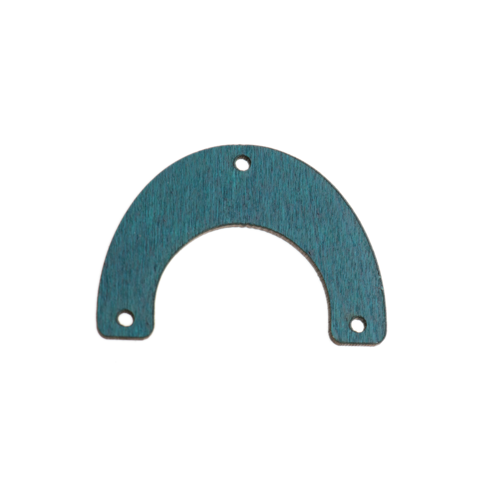 wooden connector - blue - arc 40x30mm | 1pc