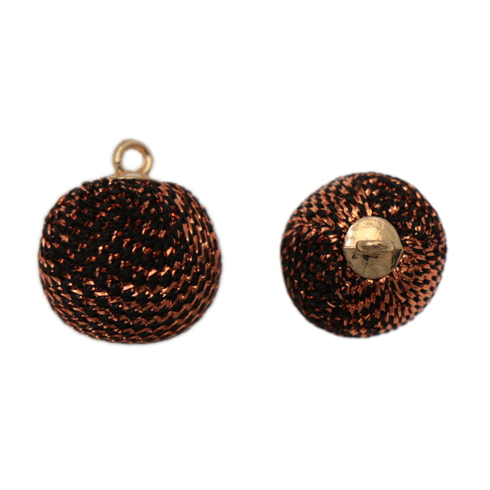 bronze mesh pon pon with cup 15mm | 5pc
