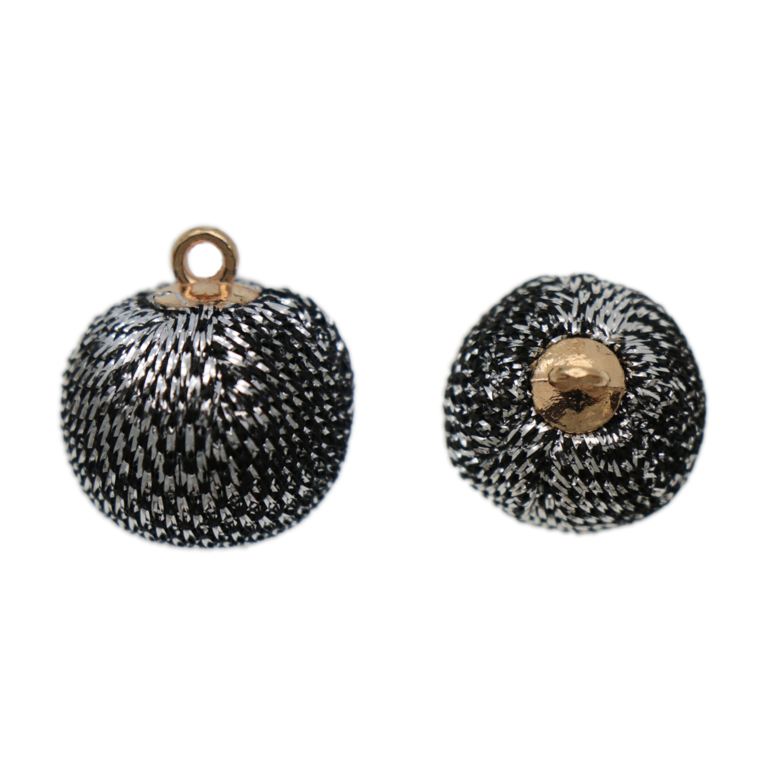 silver mesh pon pon with cup 15mm | 5pc