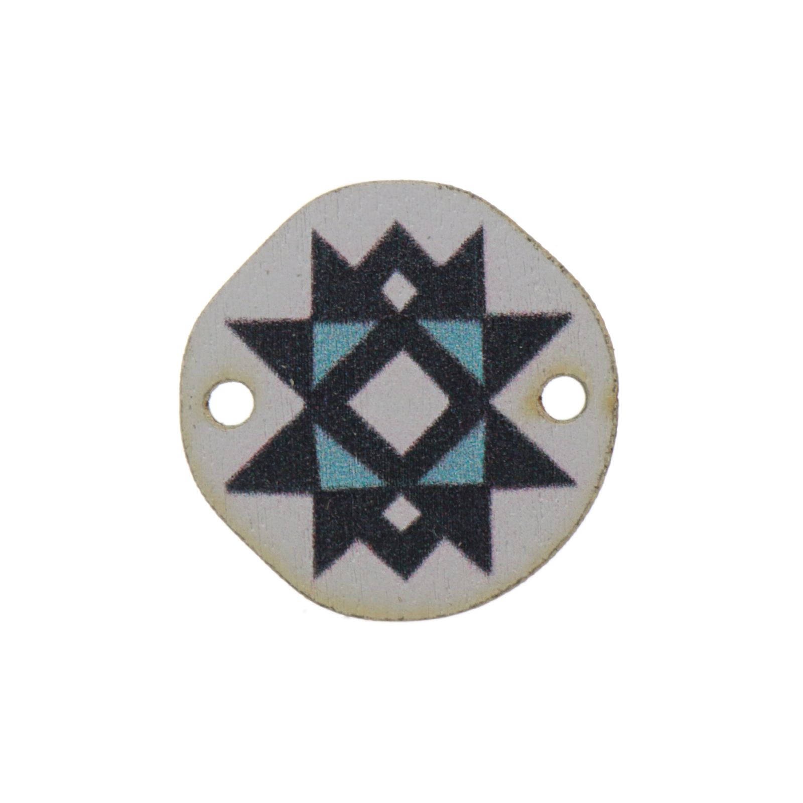 wooden connector - apache grey - round 22mm | 2pc