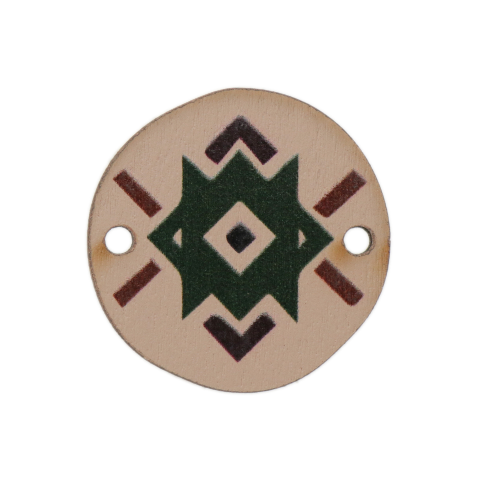 wooden connector - apache beige - round 25mm | 2pc