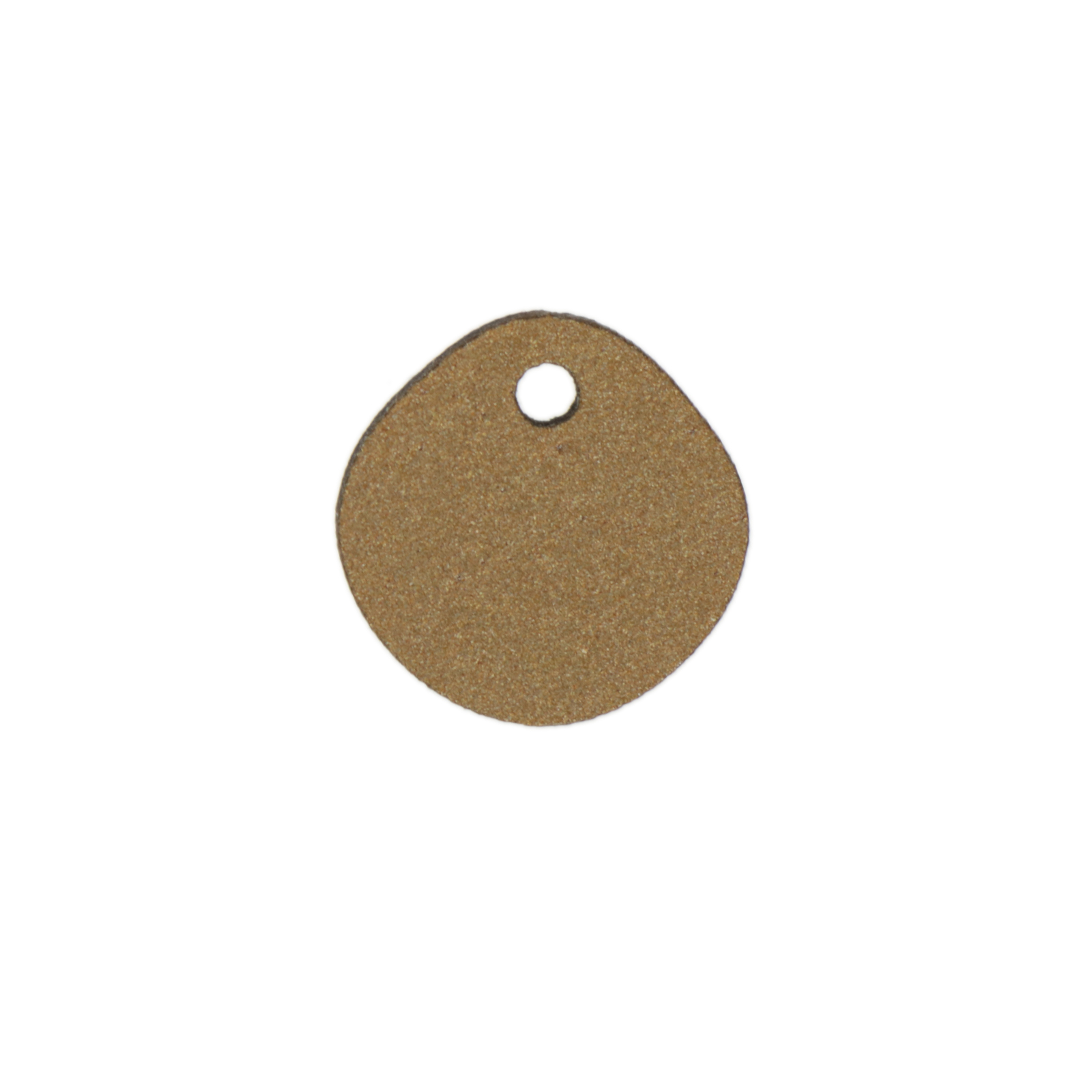 wooden pendant - gold - irregular coin 15mm | 2pc