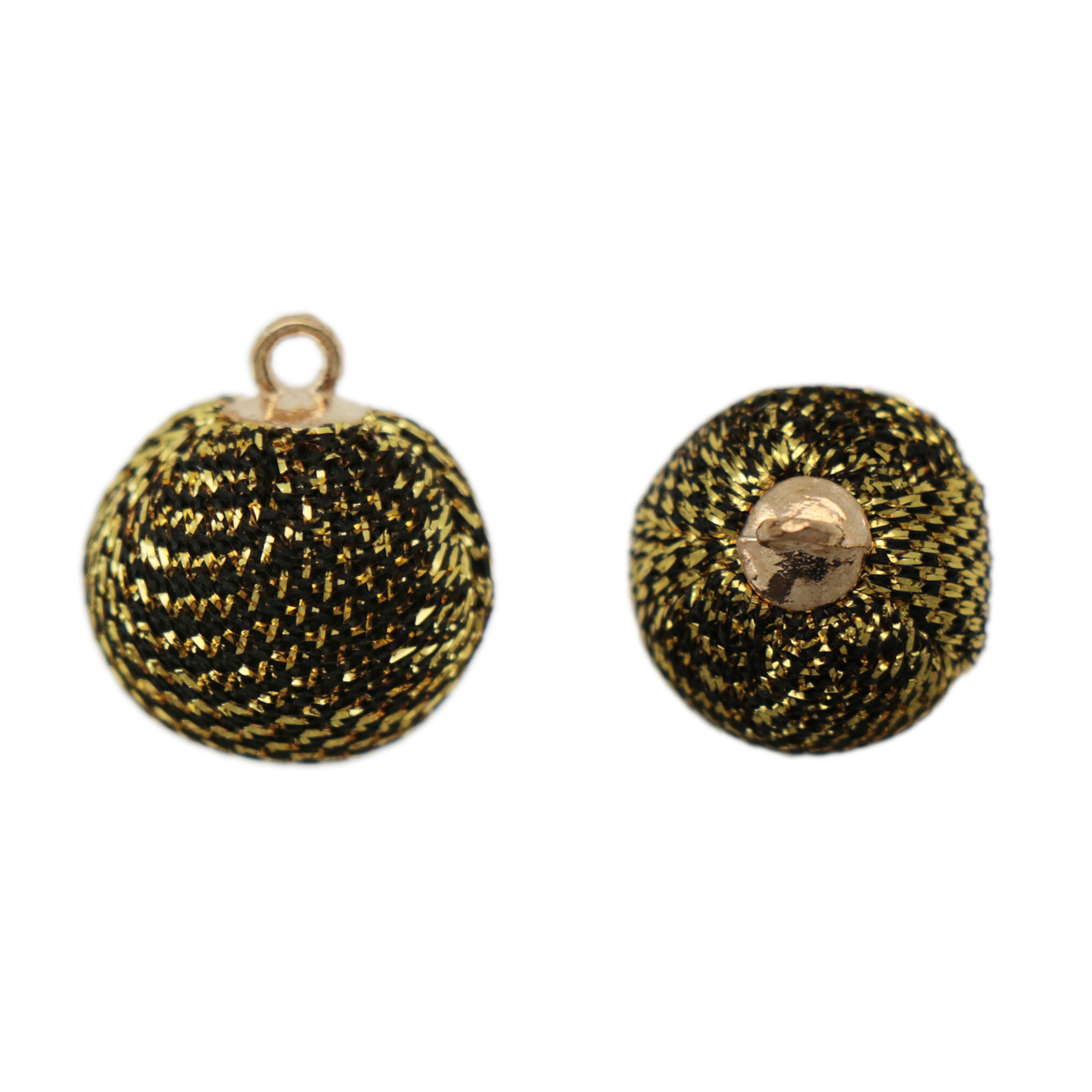 gold mesh pon pon with cup 15mm | 5pc
