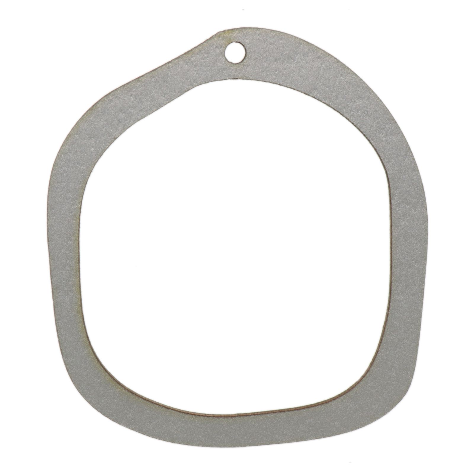 wooden pendant - siver - irregular circle 55x50mm | 1pc