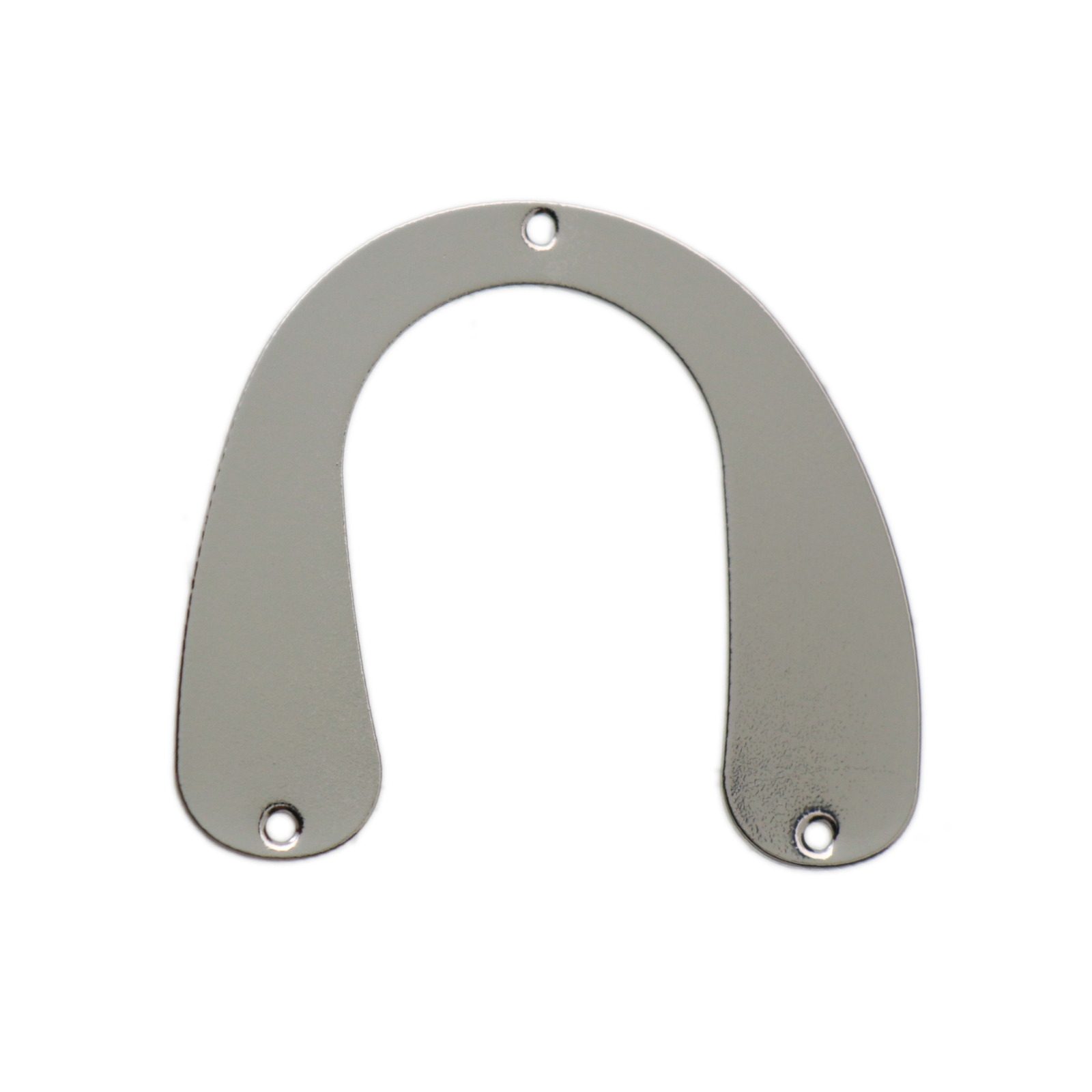 minimal jewelry rhodium silver plated 3 hole arc link 36x30mm | 2pc