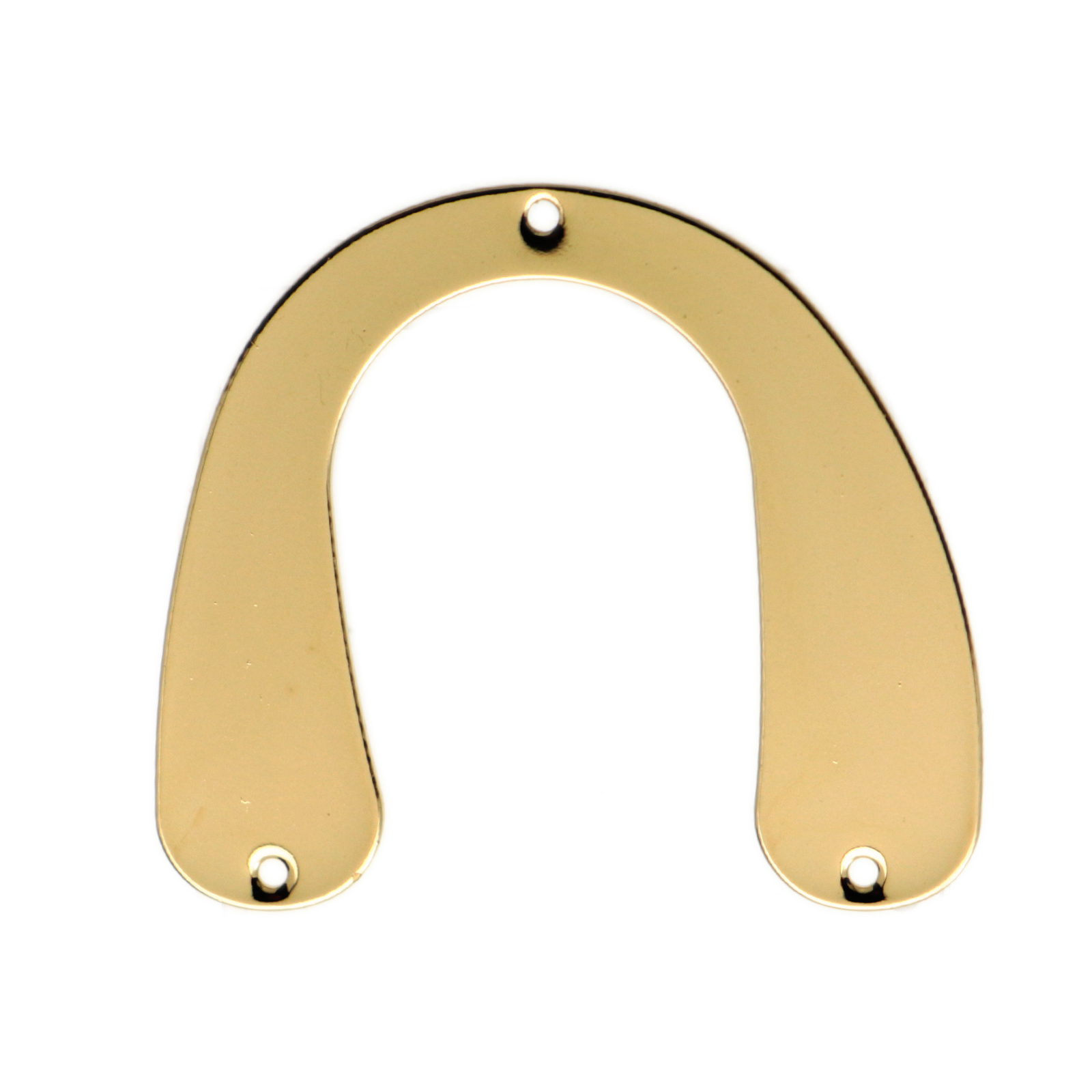 minimal jewelry gold plated 3 hole arc link 36x30mm | 2pc