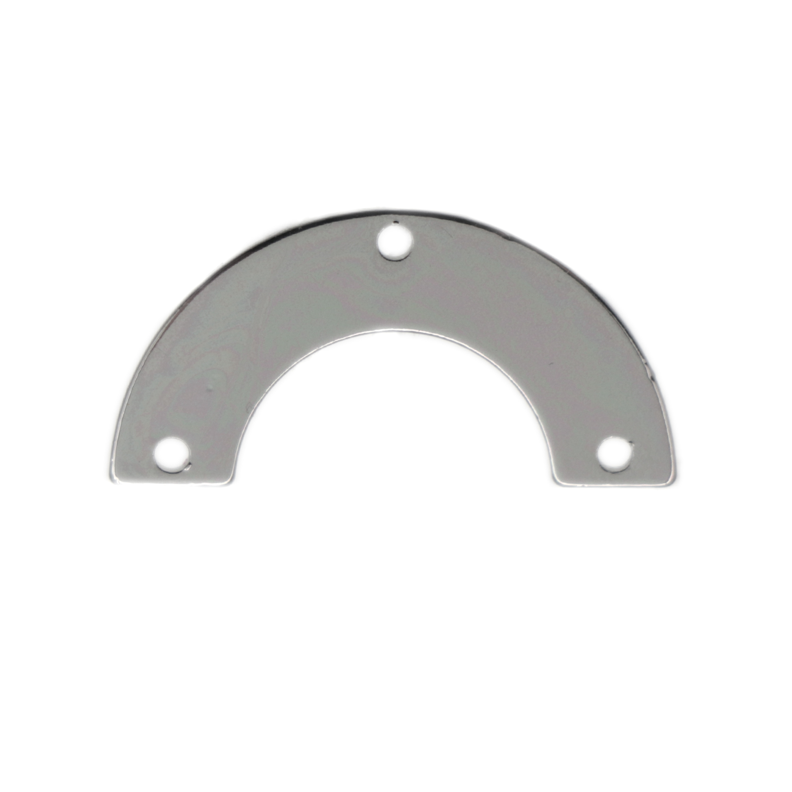 minimal jewelry rhodium silver plated 2 hole arc link 25x12mm | 2pc