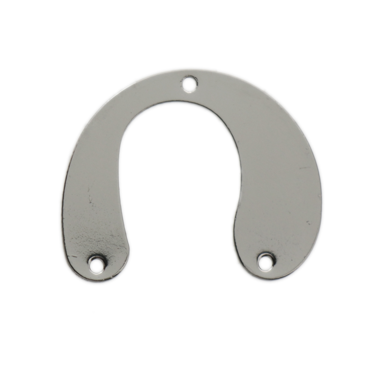 minimal jewelry rhodium silver plate 2 hole irregular arc link 25x22mm | 2pc