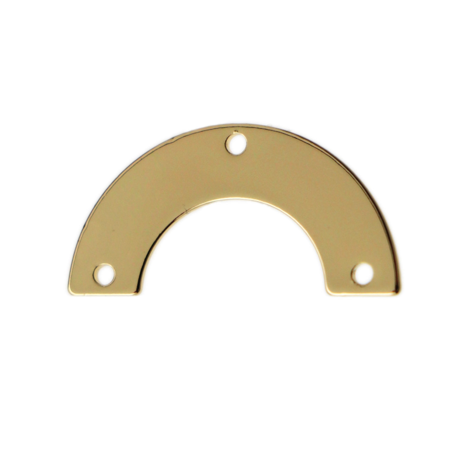 minimal jewelry gold plated 2 hole arc link 25x12mm | 2pc