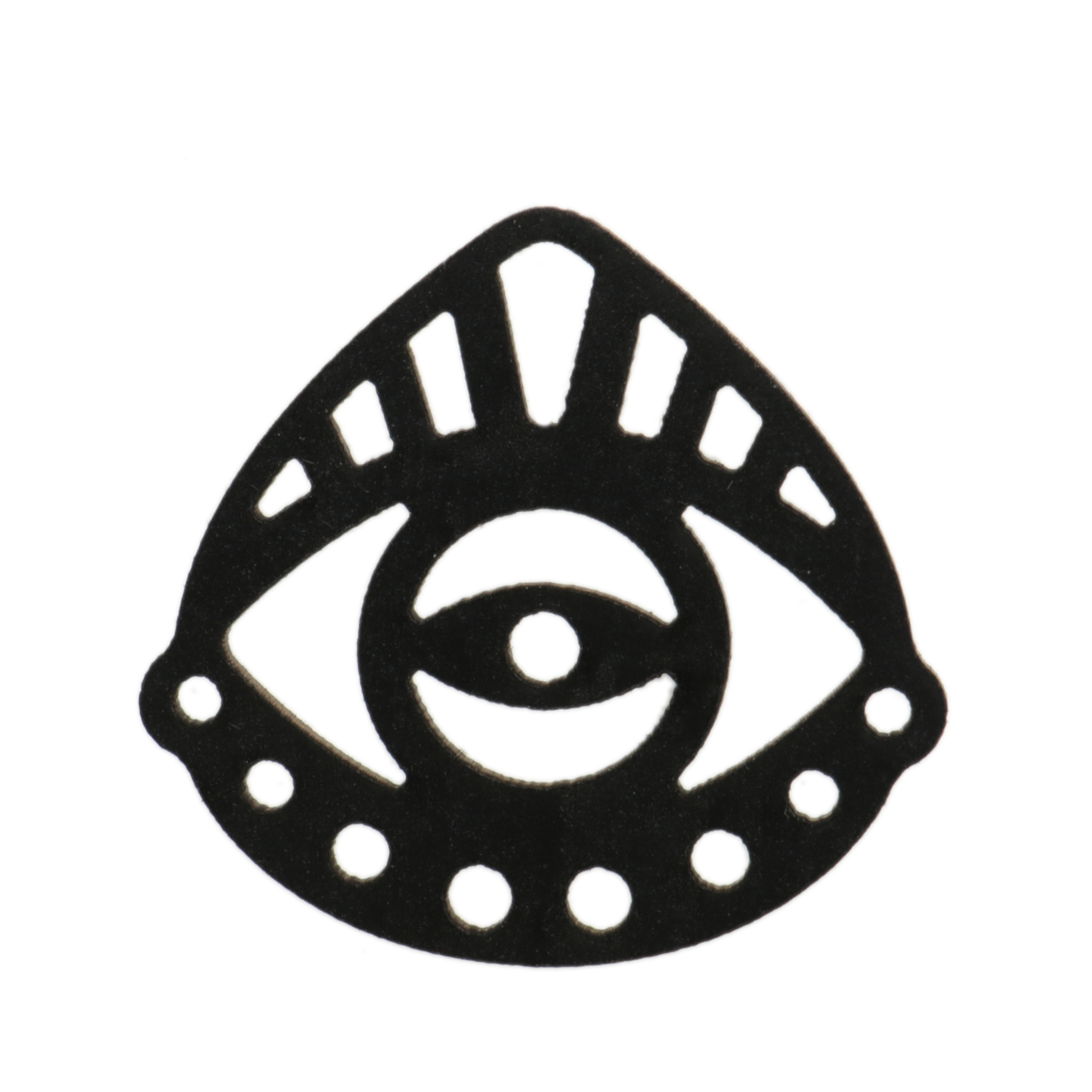 wooden pendant - black eye - triangle 35mm | 1pc