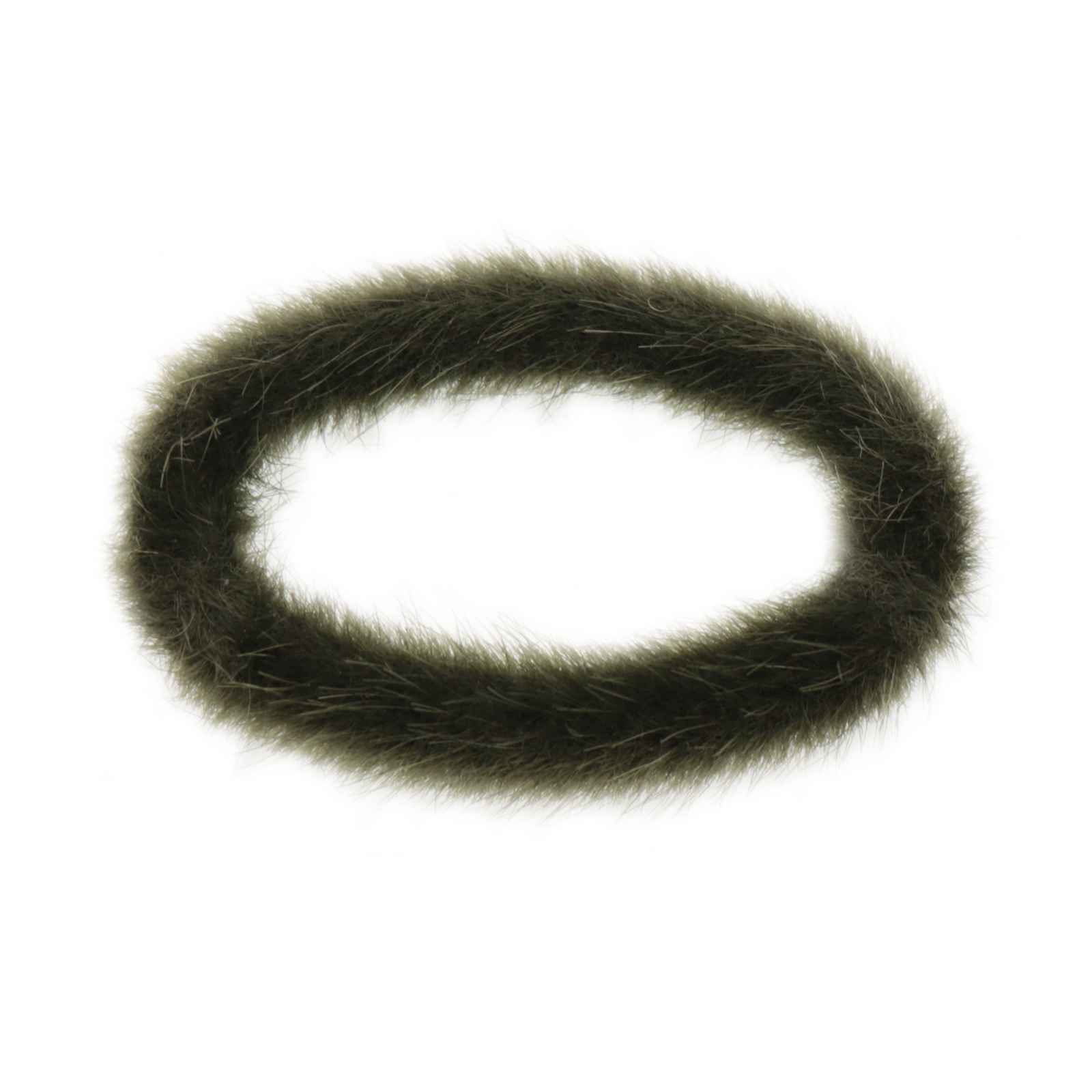 velvet fur olive oval 40x25mm | 2pc