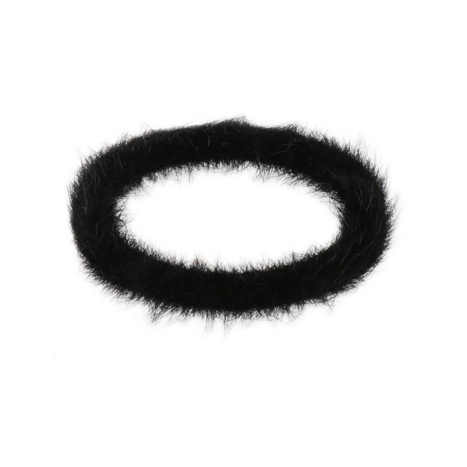 velvet fur black oval 40x25mm | 2pc