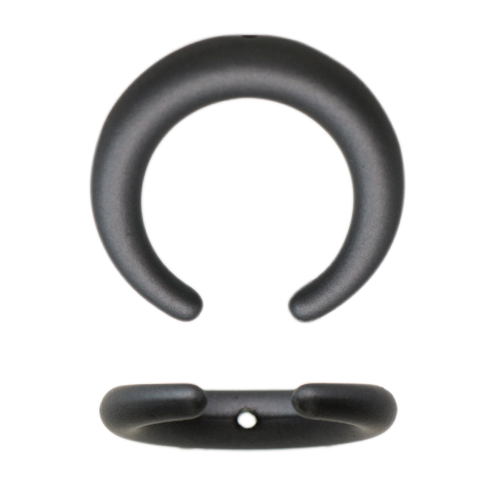 acrylic satin pendant horn hematite 35mm | 2pc