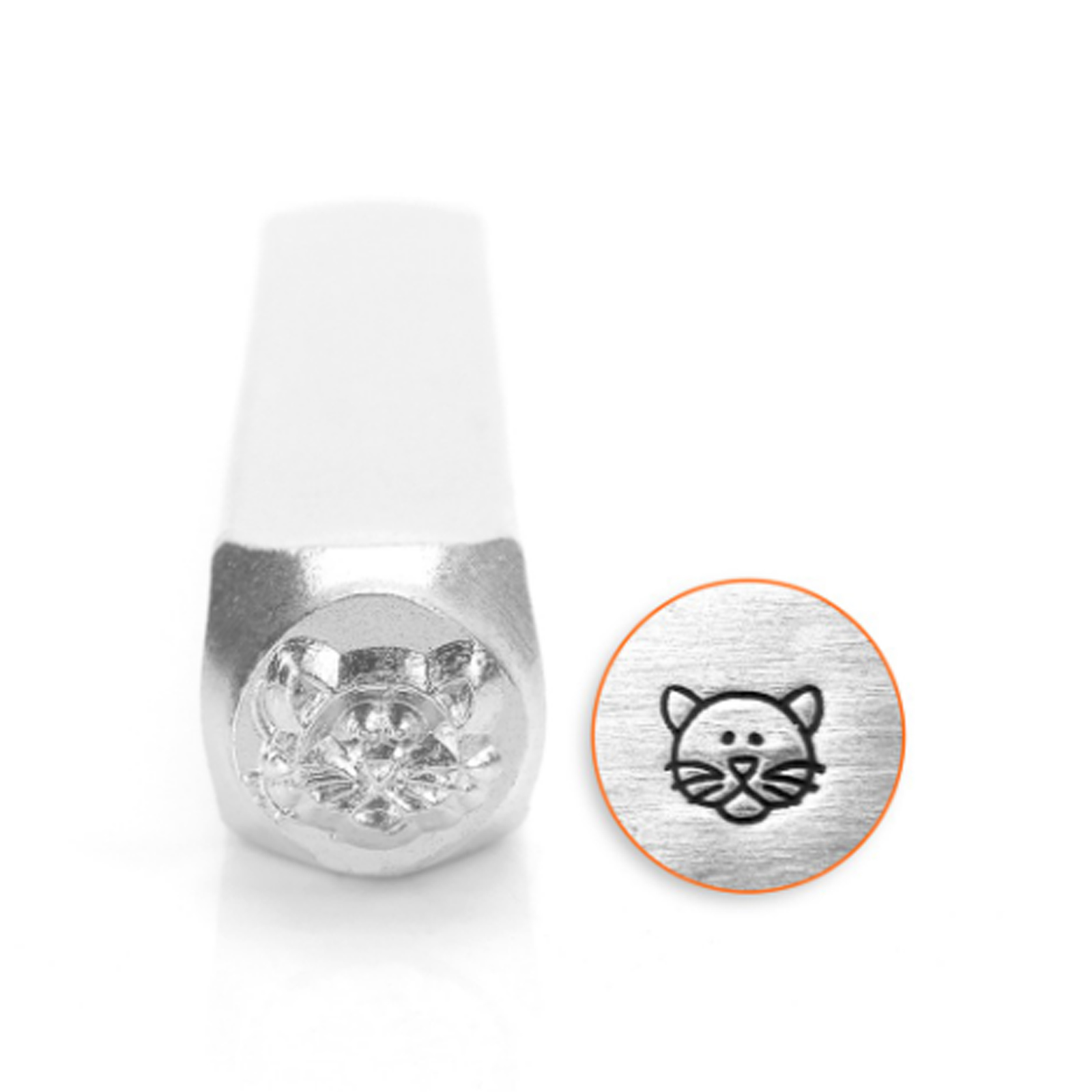 design stamp cat face 6mm | 1pc