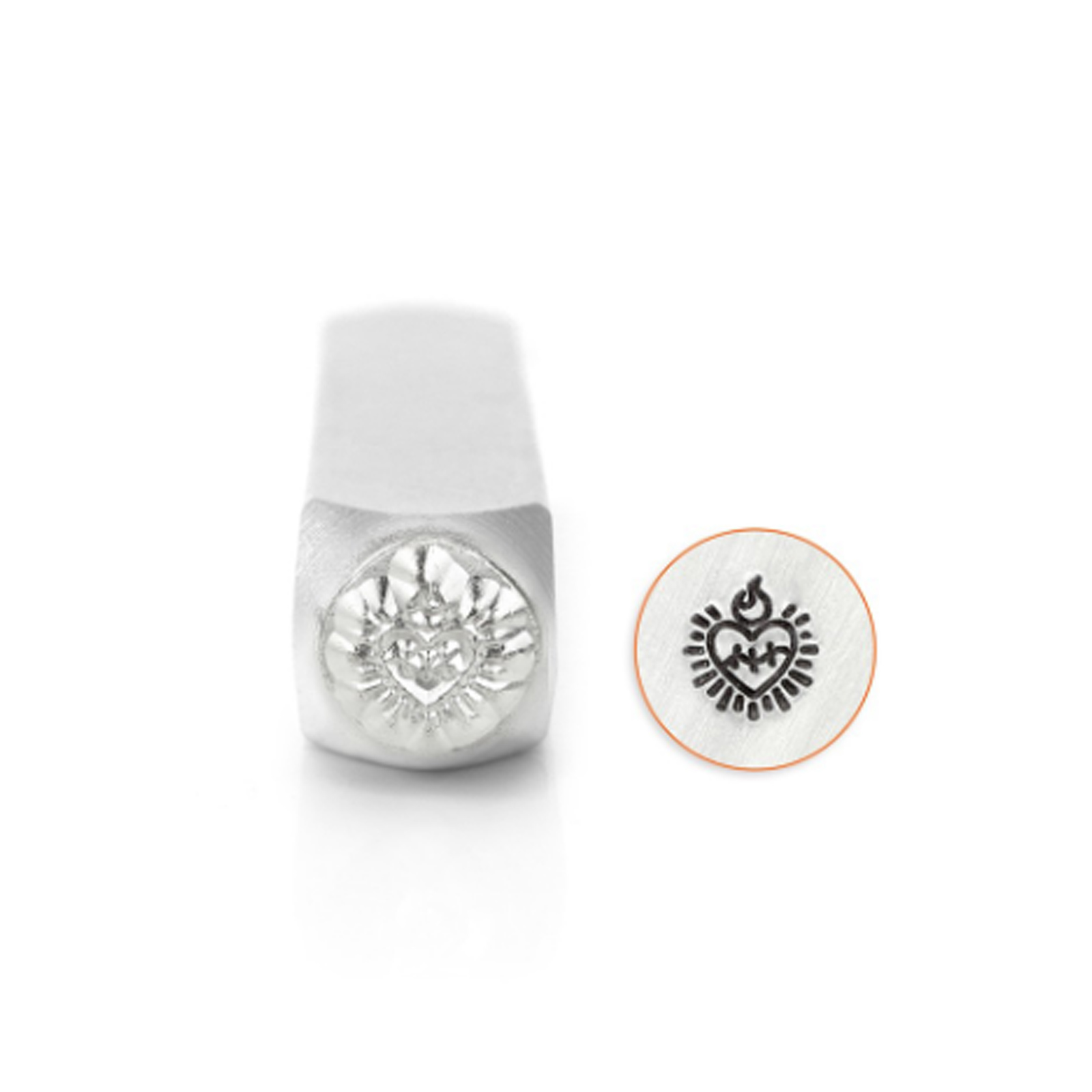 design stamp sacred heart 6mm | 1pc