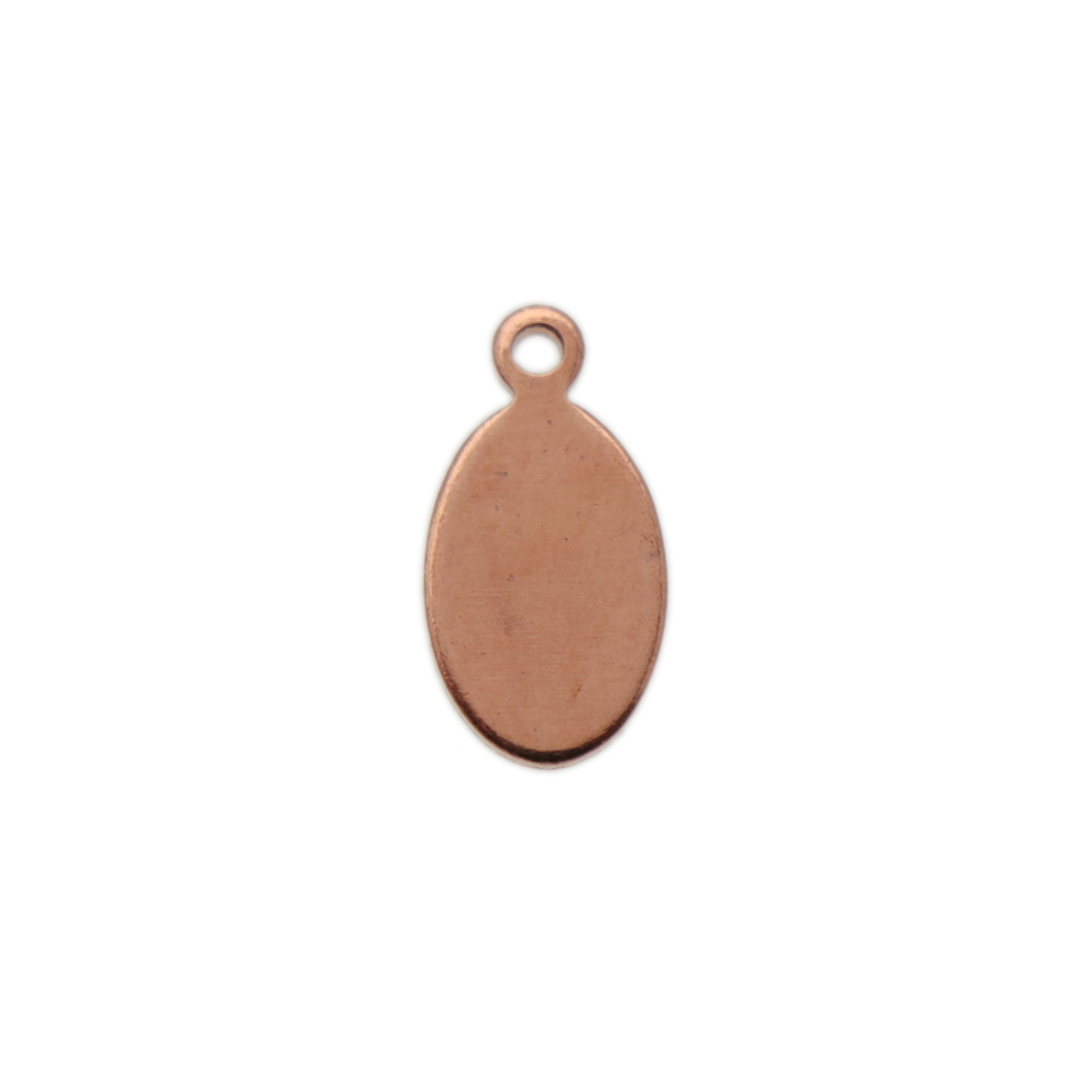 premium blanks copper oval tag with ring 10x5mm | 4pc