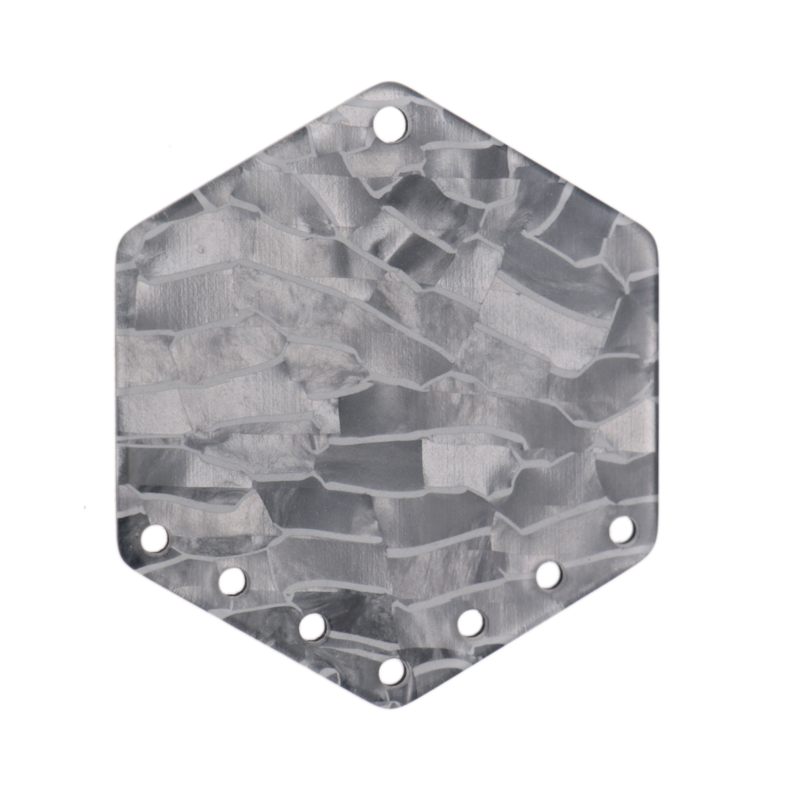 plexiglass mosaic grey exagon with 8 hole 47mm | 1pc