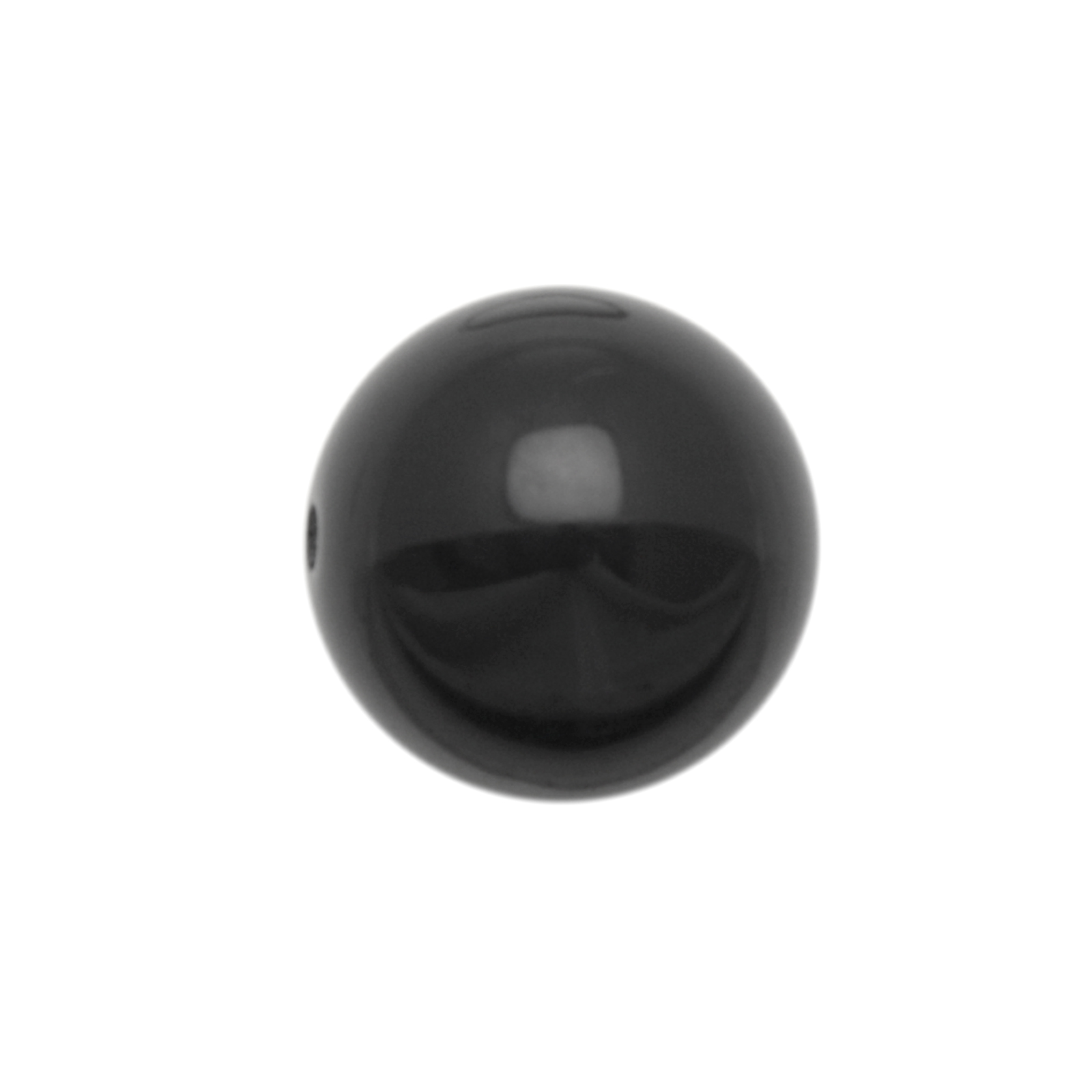 perle polaris glänzend - runde schwarz 16mm | 2st
