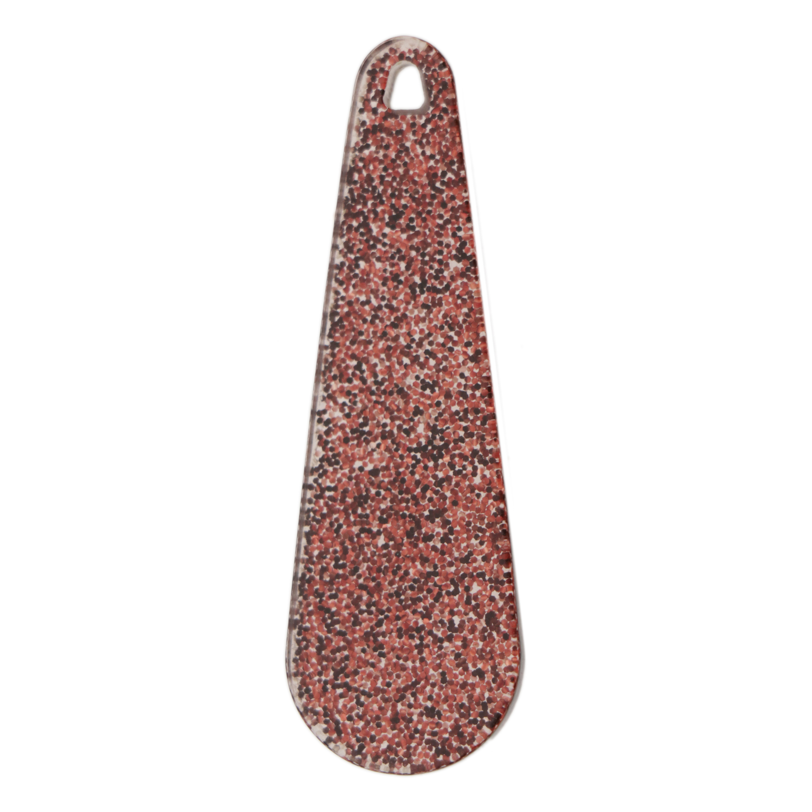 plexiglass glitter brown drop pendant 49x16mm | 1pc