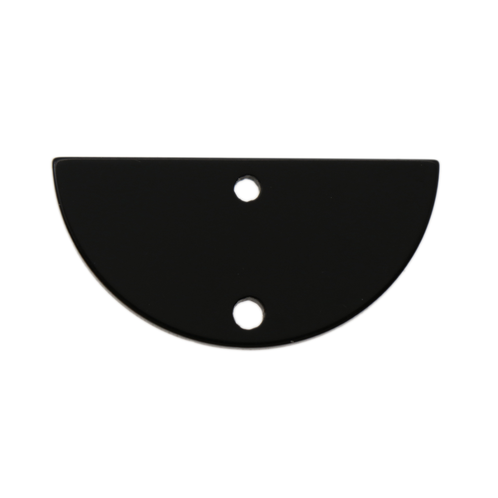 semikreis aus plexiglas schwarz 34x17mm - 2 löcher | 2st