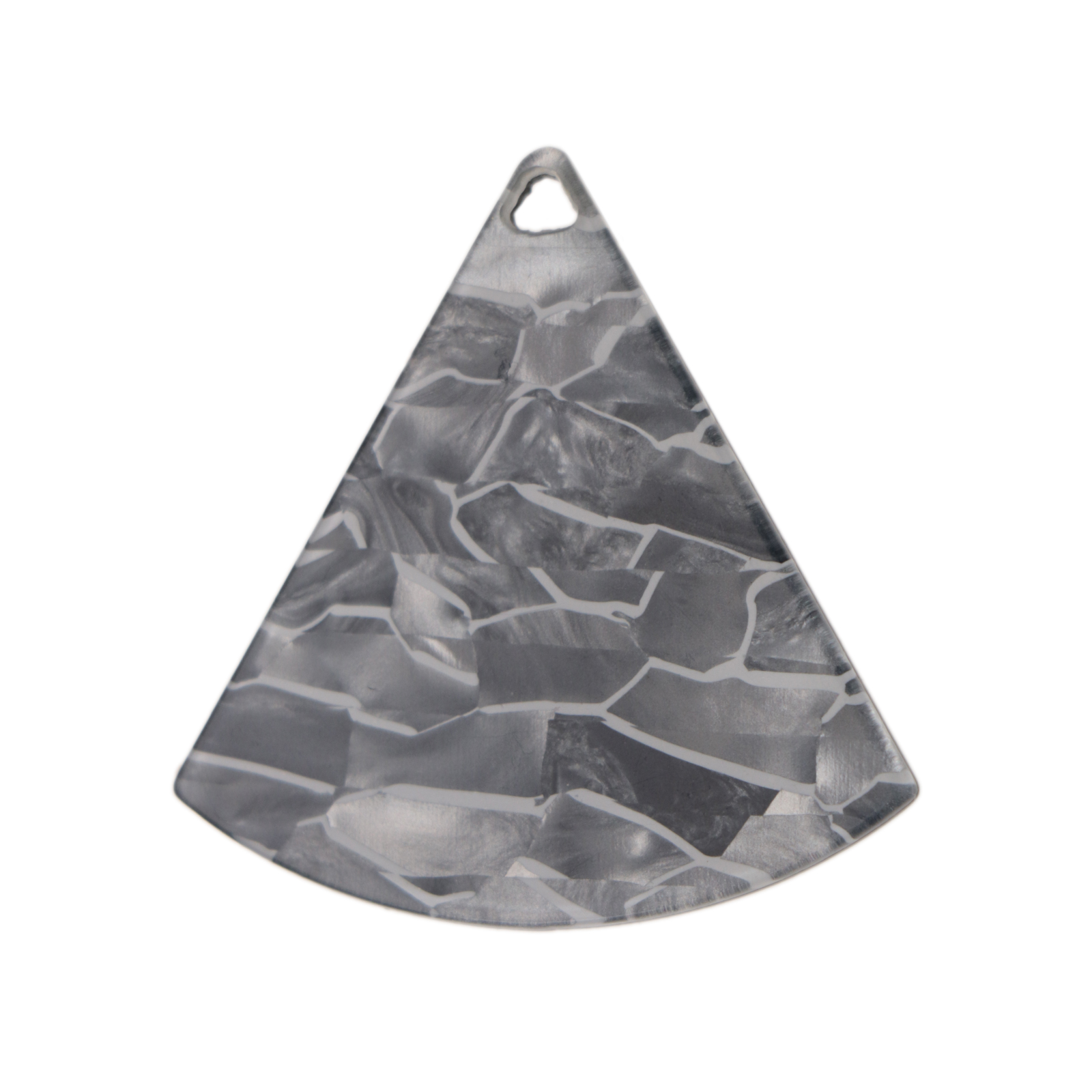 plexiglass mosaic grey triangle pendant 35x33mm | 1pc