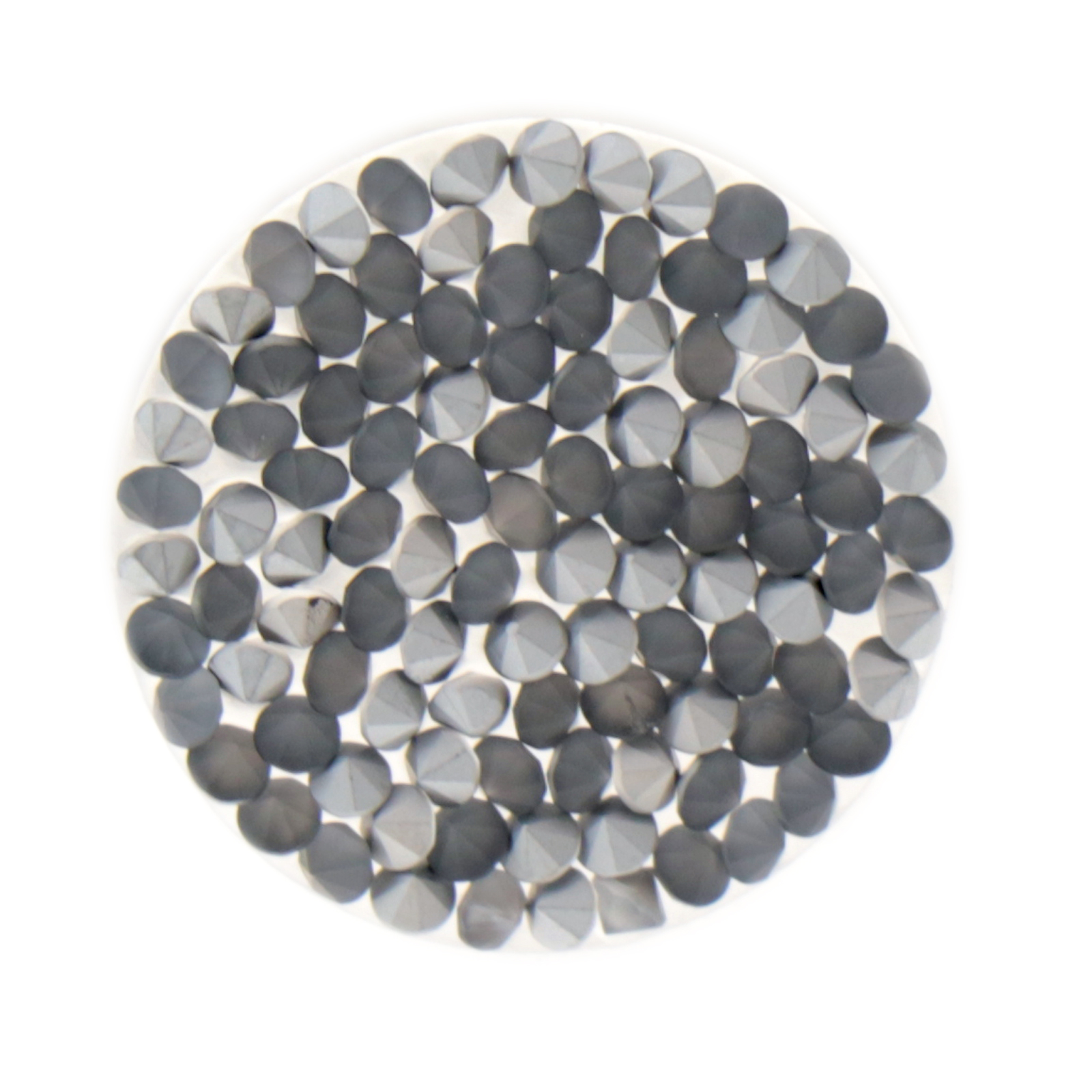 crystal fine rock - matte finish crystal chrom - transparent round 20mm | 1pc