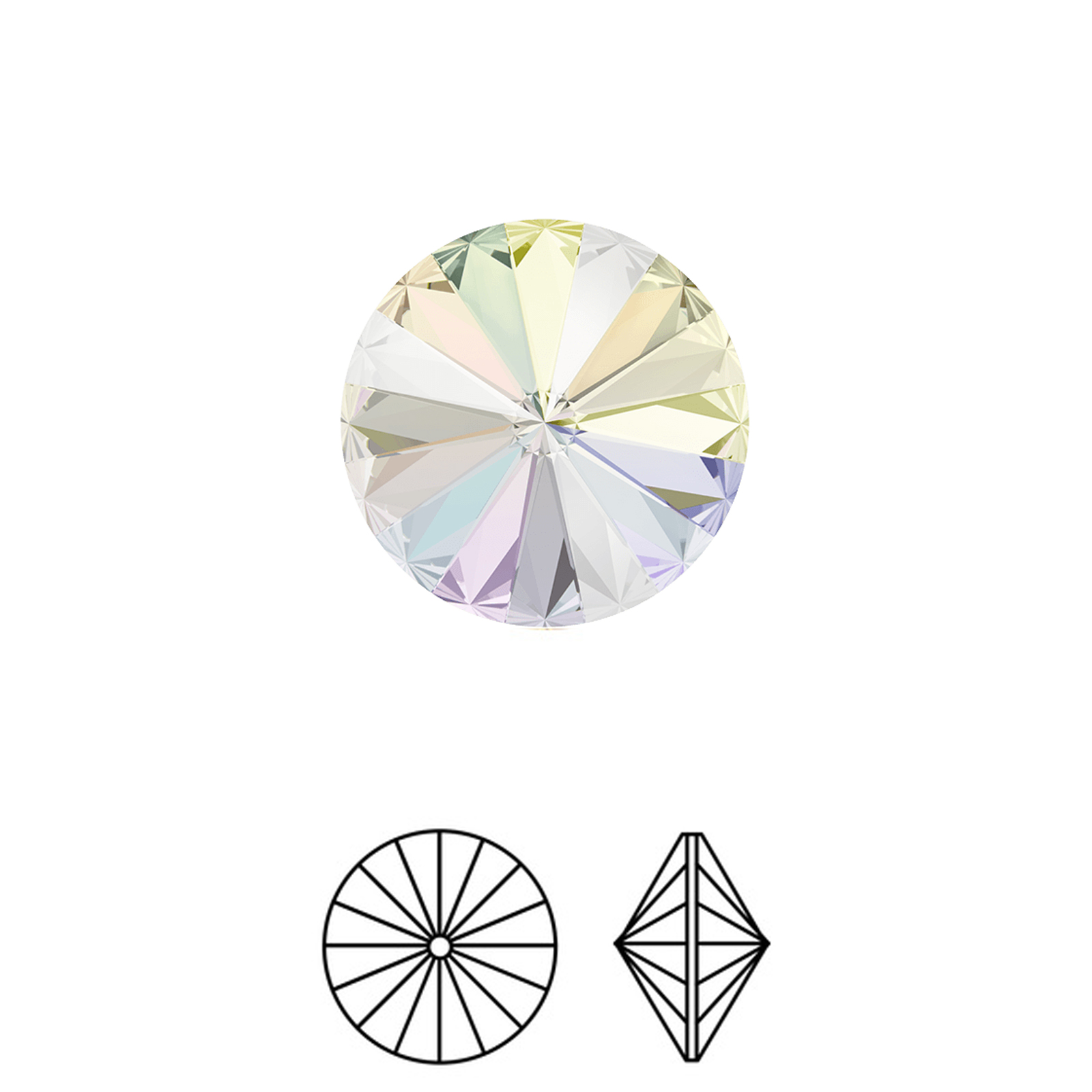 rivoli (1122) crystal ab ss39 (8,16-8,41mm) | 6pc
