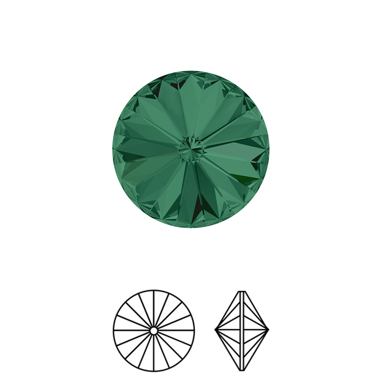 rivoli (1122) emerald ss47 (10,54-10,91mm) | 4pc