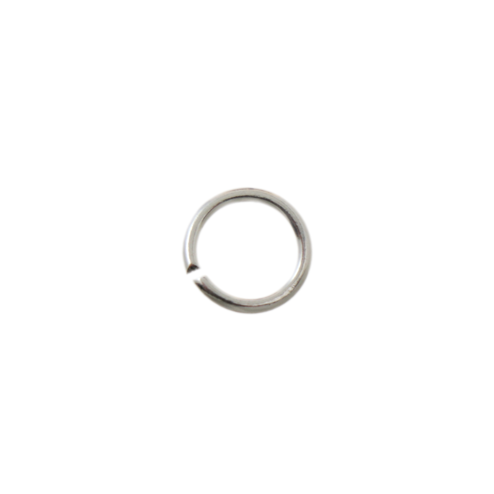anellino aperto argentato 6mm - diametro 0,9mm | 100pc
