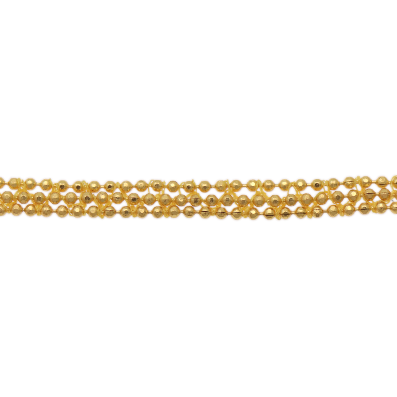 gold plated stardust 3 row ball chain 6mm | 50cm