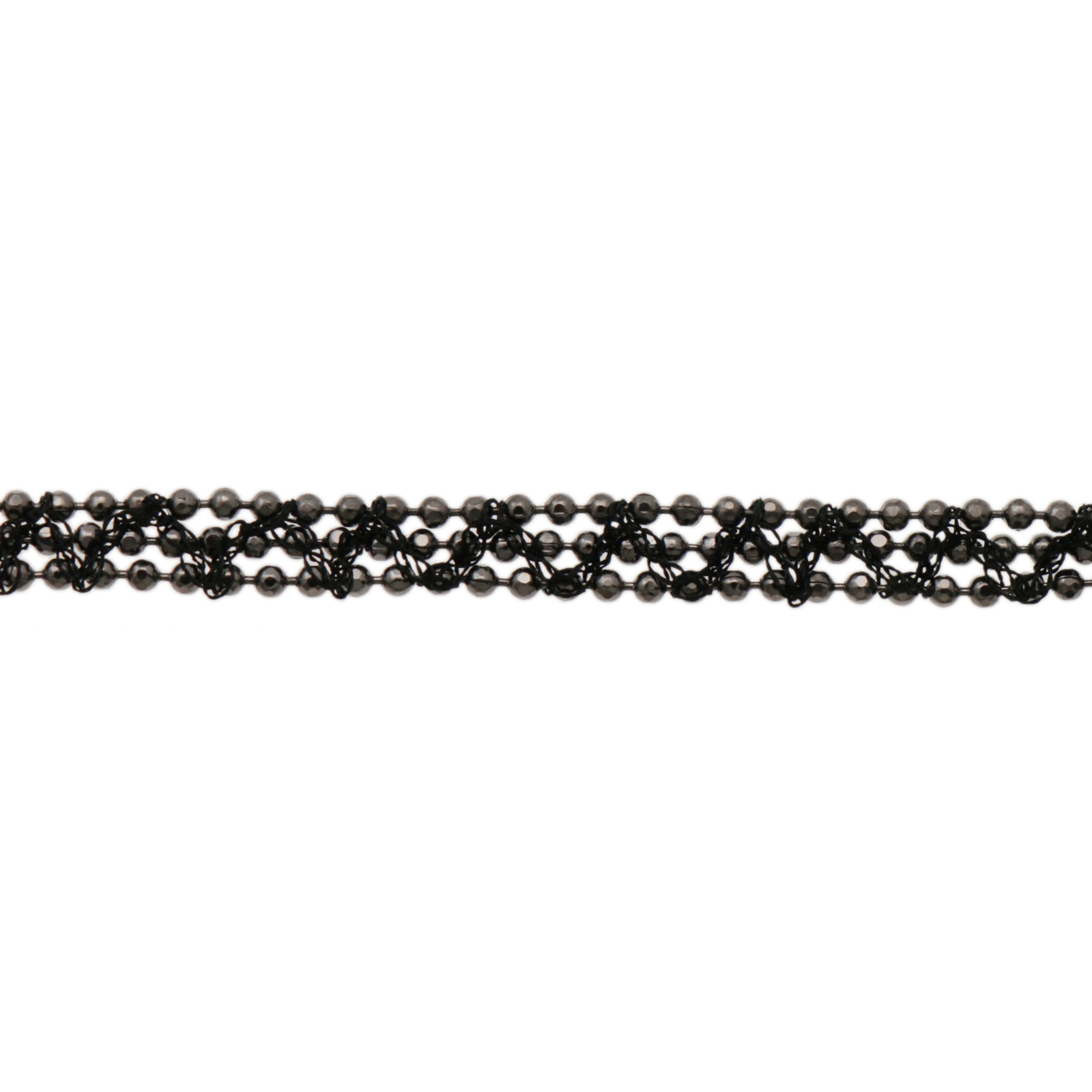 gunmetal plated stardust 3 row ball chain 6mm | 50cm