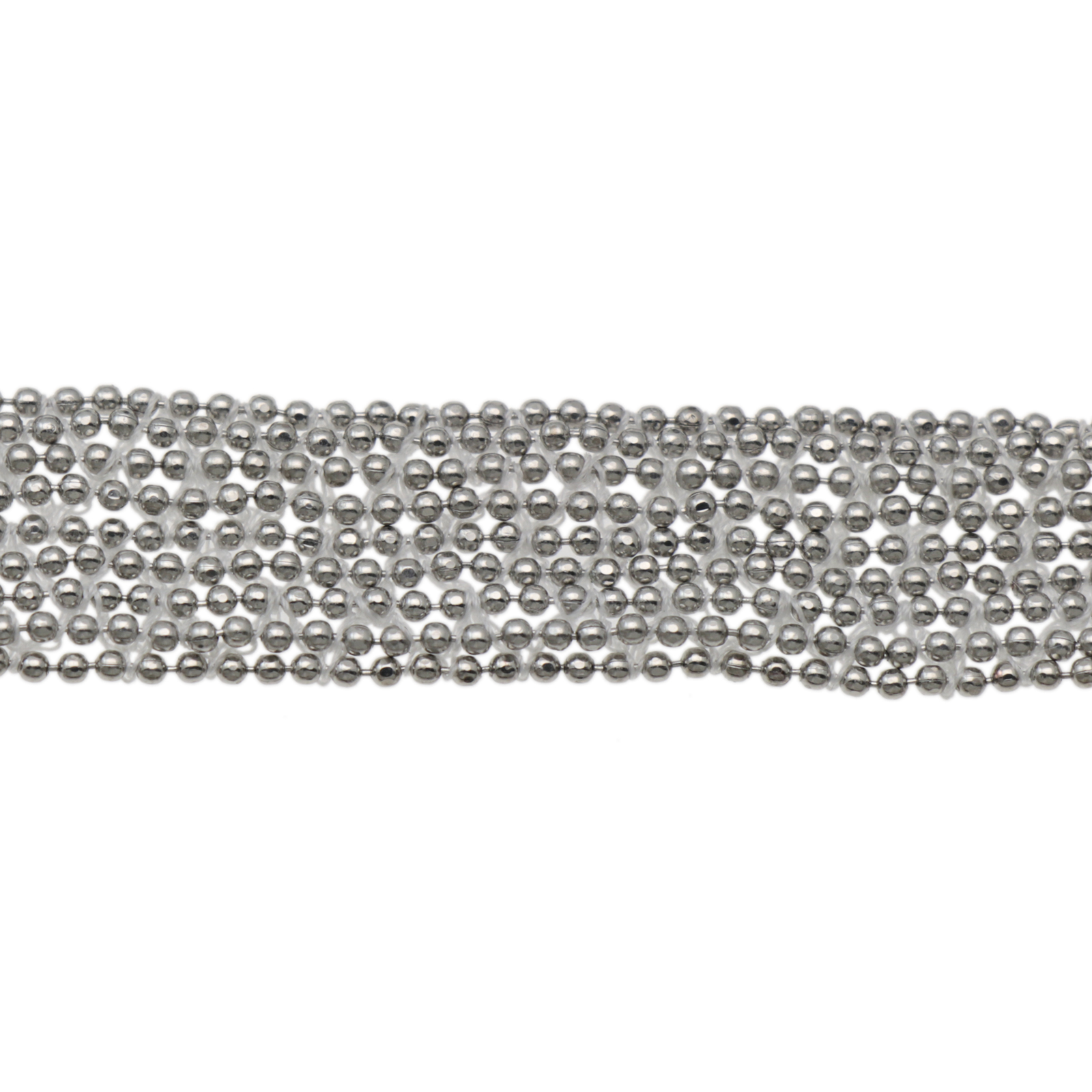 rhodium silver plated stardust 9 row ball chain 14mm | 25cm