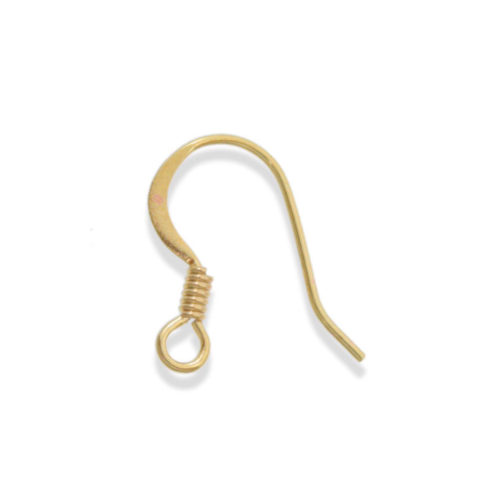 gold plated french earwire with coil 15mm | 48pc