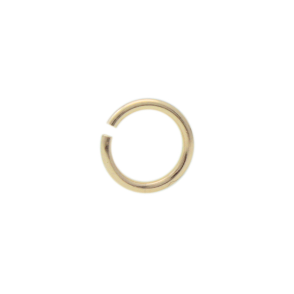 sterling silver gold plated open jump ring 4mm - wire 0,7mm | 20pc