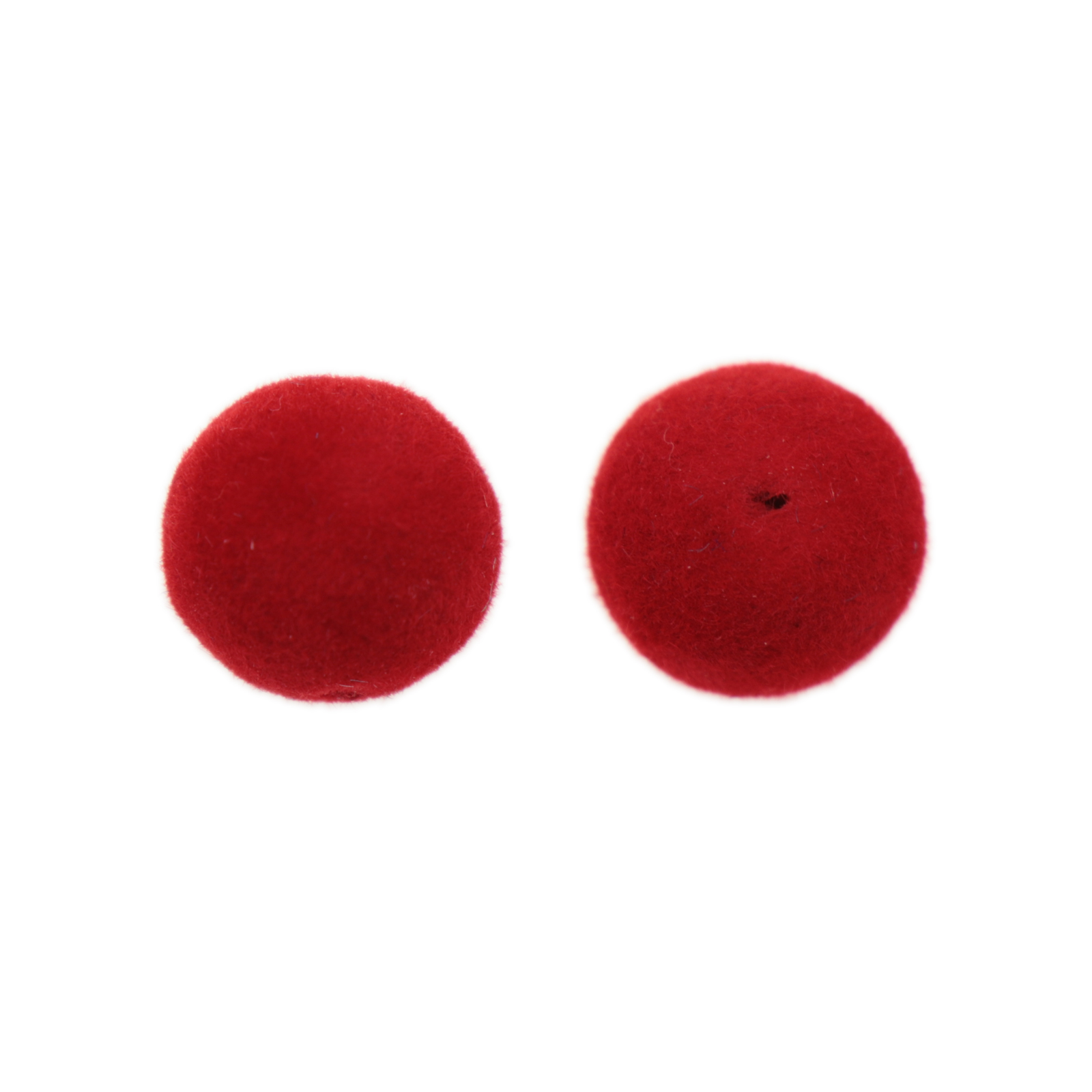 velvet line red round bead 12mm | 8pc
